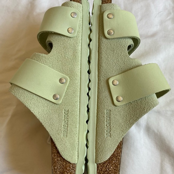 Birkenstock Uji Leather Sandal - Faded Lime - Size 39 (US 8) - Picture 7 of 8